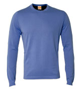 Blue Round Neck Sweater (Asunset)