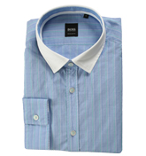 Boss Blue Stripe Long Sleeve Shirt (Pino)