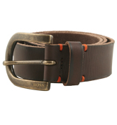 Brown Leather Buckle Belt (Ronson)