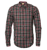 Boss Cae Red, Black and White Check Shirt