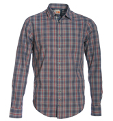Boss Cliff Navy, Red and Black Check Shirt