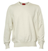 Boss Cream Round Neck Sweater (Saco)
