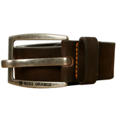 Boss Dark Brown Leather Buckle Belt (Bacabal)