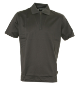 Boss Dark Grey 1/4 Zip Polo Shirt (Verona)