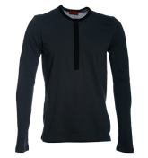 Boss Dive Grey Button Fastening T-Shirt