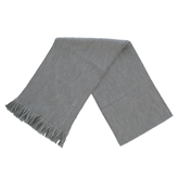 Boss Fadot Grey and White Fleck Tassle Scarf