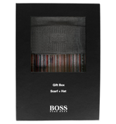 Boss Farito Dark Grey Hat and Scarf Gift Set