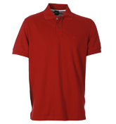 Boss Firenze Logo Red Pique Polo Shirt