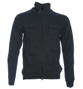 Frankobert Dark Grey Full Zip Sweater