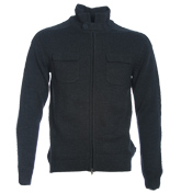Boss Frankobert Dark Grey Full Zip Sweater