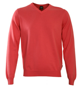 Boss Gent-Soft Pink V-Neck Sweater