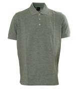 Boss Grey Pique Polo Shirt (Ferrara)