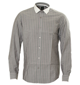 Boss Grey Stripe Long Sleeve Shirt (Pino)