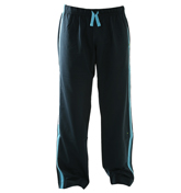 Hajo Navy and Aqua Jogging Bottoms