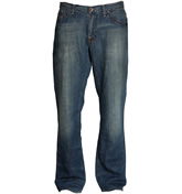 (HB32) Blue Soft Linen Blend Jeans -