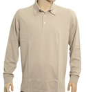 Hugo Boss Beige Long Sleeve Pique Polo Shirt (Parma)