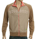Boss Hugo Boss Beige Stripe Full Zip Sweatshirt (Skoz)
