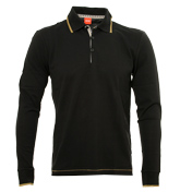 Hugo Boss Black Long Sleeve Pique Polo Shirt