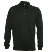 Boss Hugo Boss Black Long Sleeve Polo Shirt (Parma)