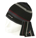 Boss Hugo Boss Black Stripe Hat and Scarf Set (Narus)