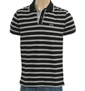 Hugo Boss Black Striped Pique Polo Shirt (Janis)