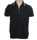 Hugo Boss Black Zip Fastening Pique Polo Shirt (Verona 03)