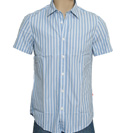 Boss Hugo Boss Blue Stripe Short Sleeve Shirt (Capsule 3)