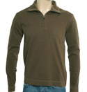 Hugo Boss Brown 1/4 Zip Sweatshirt (Scura)