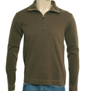 Boss Hugo Boss Brown 1/4 Zip Sweatshirt (Scura)