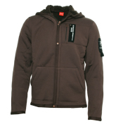 Boss Hugo Boss Brown Full Zip Hooded Jacket (Zuhu)