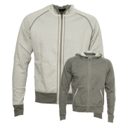 Hugo Boss Cream and Light Grey Reversible Hooded