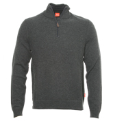 Boss Hugo Boss Dark Grey 1/4 Zip Sweater (Agemar)