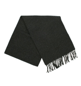 Hugo Boss Dark Grey Fleck Tassle Scarf (Albarello)