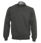 Boss Hugo Boss Dark Grey Full Zip Sweater (Baldemarx)
