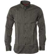 Hugo Boss Dark Grey Stripe Long Sleeve Shirt