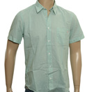 Boss Hugo Boss Green and White Stripe Short Sleeve Shirt (Argy)