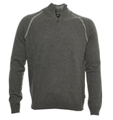 Boss Hugo Boss Grey 1/4 Zip Sweater (Nante)