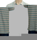 Hugo Boss Grey and Aqua Striped Pique Polo Shirt (Janis)