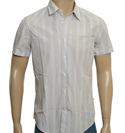Boss Hugo Boss Grey and White Stripe Short Sleeve Shirt (Capsule)