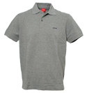 Boss Hugo Boss Grey Short Sleeve Pique Polo Shirt