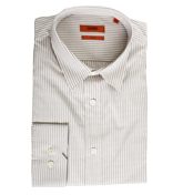 Boss Hugo Boss Grey Stripe Slim Fit Long Sleeve Shirt