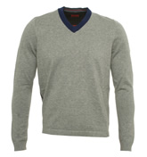 Boss Hugo Boss Grey V-Neck Sweater (Akram)