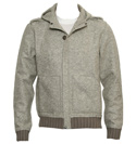 Boss Hugo Boss Light Grey Wool Mix Hooded Jacket (Zeus)