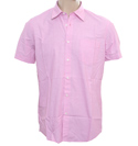 Boss Hugo Boss Pink and Grey Stripe Short Sleeve Shirt (Argy)
