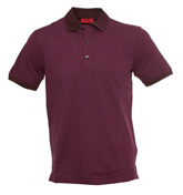 Hugo Boss Purple and Black Stripe Polo Shirt