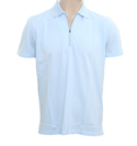 Boss Hugo Boss Sky Blue Zip Fastening Pique Polo Shirt (Verona)