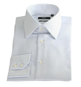 Boss Hugo Boss White and Blue Fleck Long Sleeve Shirt