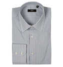 Boss Hugo Boss White and Blue Stripe Long Sleeve Shirt (Enzo)