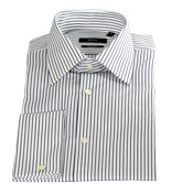 Boss Hugo Boss White and Blue Stripe Long Sleeve