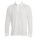 Hugo Boss White Long Sleeve Pique Polo Shirt